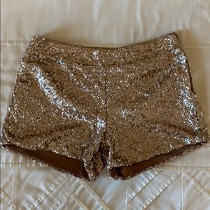 Fitted Sequin Shorts